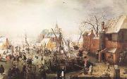 AVERCAMP, Hendrick Winter Scene at Yseleuiden (mk08) oil painting artist